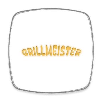 Grillmeister als Job - Viereckiger Kühlschrankmagnet - Weiß - Vorne