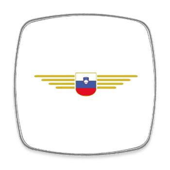Stylisches Slowenien Design - Viereckiger Kühlschrankmagnet - Weiß - Vorne