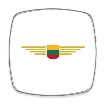 Lithuania T-Shirt – Pride and Style - Square fridge magnet - white - Front
