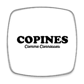 copines comme connasses - Magnet carré - blanc - Devant