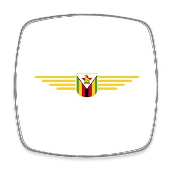Simbabwe T-Shirt für Afrika-Fans - Viereckiger Kühlschrankmagnet - Weiß - Vorne
