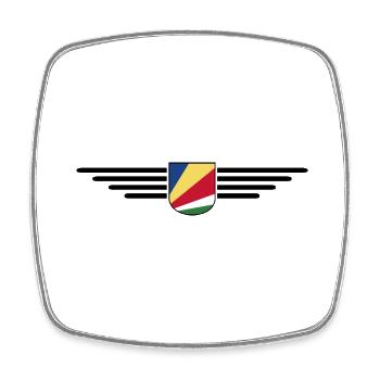 Fans des Seychelles : des t-shirts pour rêver sur l’île - Magnet carré - blanc - Devant