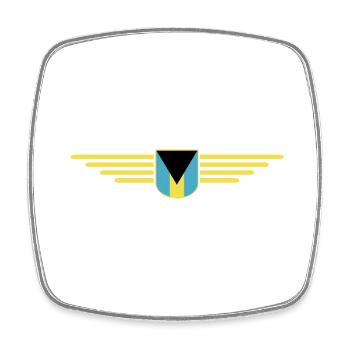 Fans des Bahamas : Design tropical - Magnet carré - blanc - Devant