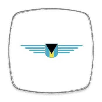 Bahamas Fans: Tropisches Design - Viereckiger Kühlschrankmagnet - Weiß - Vorne