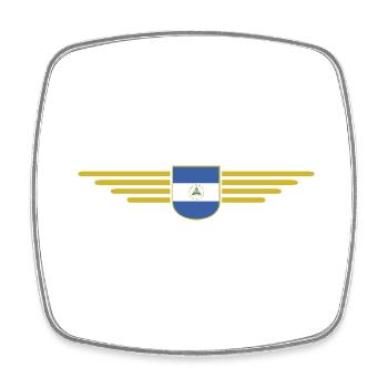 Nicaragua T-Shirt Design - Square fridge magnet - white - Front