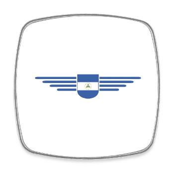 Nicaragua T-Shirt Design - Square fridge magnet - white - Front
