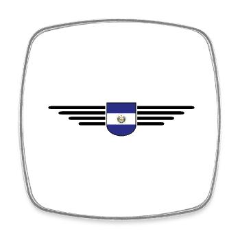 El Salvador T-Shirt Design - Square fridge magnet - white - Front