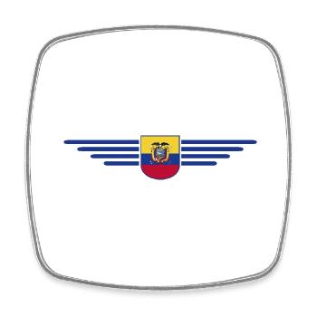 Ecuador Fans T-Shirt Design - Viereckiger Kühlschrankmagnet - Weiß - Vorne