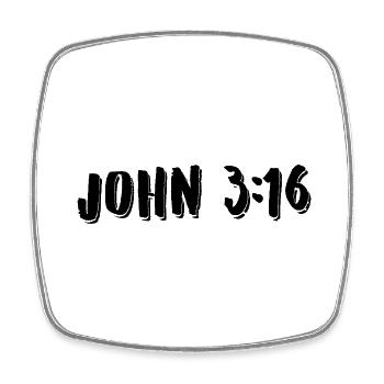 John 3:16 - Square fridge magnet - white - Front