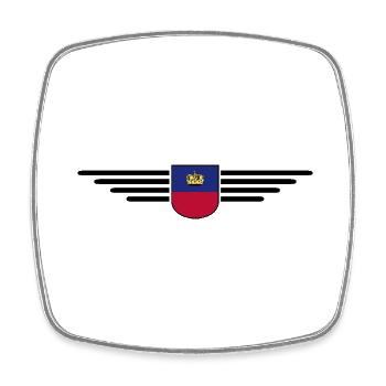 Liechtenstein T-Shirt Design für Fans - Viereckiger Kühlschrankmagnet - Weiß - Vorne