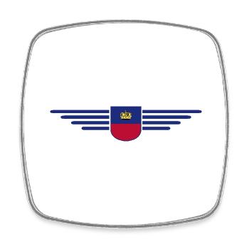 Liechtenstein T-Shirt Design für Fans - Viereckiger Kühlschrankmagnet - Weiß - Vorne
