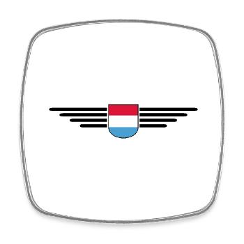 Design de t-shirt luxembourgeois pour les fans - Magnet carré - blanc - Devant