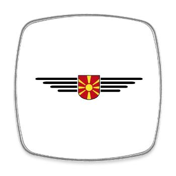 Mazedonien T-Shirt Design für Fans - Viereckiger Kühlschrankmagnet - Weiß - Vorne