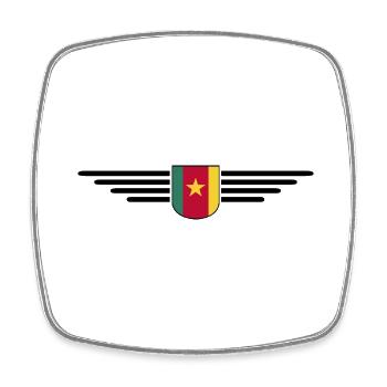 Cameroon Design – Pride and Diversity - Square fridge magnet - white - Front
