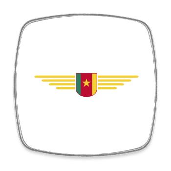 Cameroon Design – Pride and Diversity - Square fridge magnet - white - Front