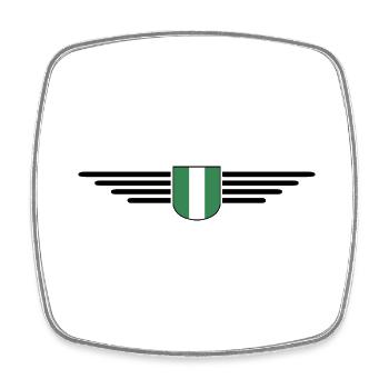 Nigeria Design – Show your love for the country - Square fridge magnet - white - Front