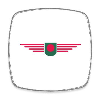 Bangladesch Design – Stolz & Kultur - Viereckiger Kühlschrankmagnet - Weiß - Vorne