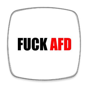 Fuck afd - Square fridge magnet - white - Front