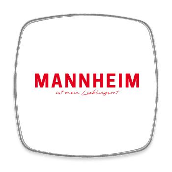 Mannheim T-Shirt – Perfekt für Fans & Liebhaber - Viereckiger Kühlschrankmagnet - Weiß - Vorne