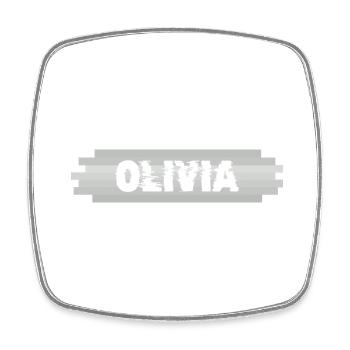 Olivia als Name - Viereckiger Kühlschrankmagnet - Weiß - Vorne