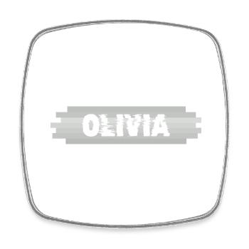 Olivia as a name - Square fridge magnet - white - Front