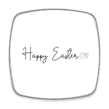 Happy Easter 🐰🌸 - Viereckiger Kühlschrankmagnet - Weiß - Vorne