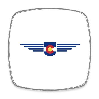 T-shirt Colorado Fan – Montagnes et aventure - Magnet carré - blanc - Devant