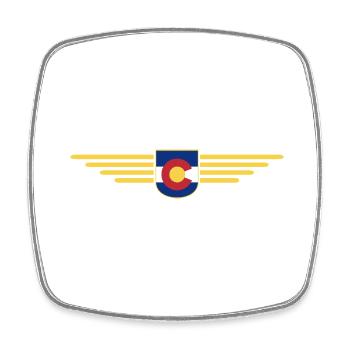 Colorado Fan T-Shirt – Mountains & Adventure - Square fridge magnet - white - Front