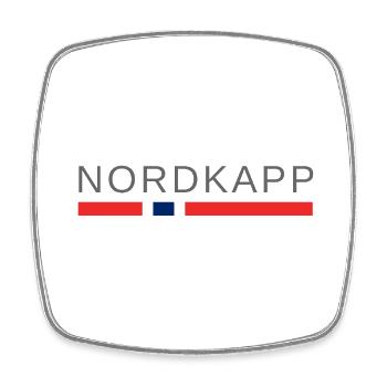 Cap Nord Norvège - Magnet carré - blanc - Devant