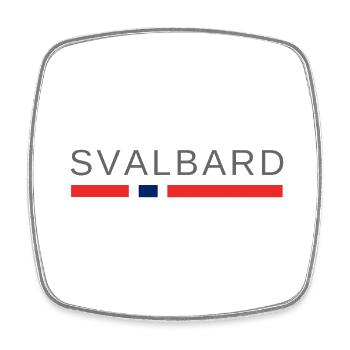 Svalbard Norway - Square fridge magnet - white - Front