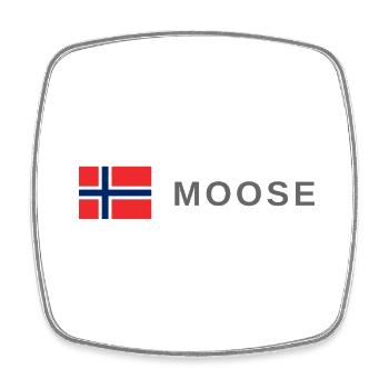 Elch Norwegen - Viereckiger Kühlschrankmagnet - Weiß - Vorne