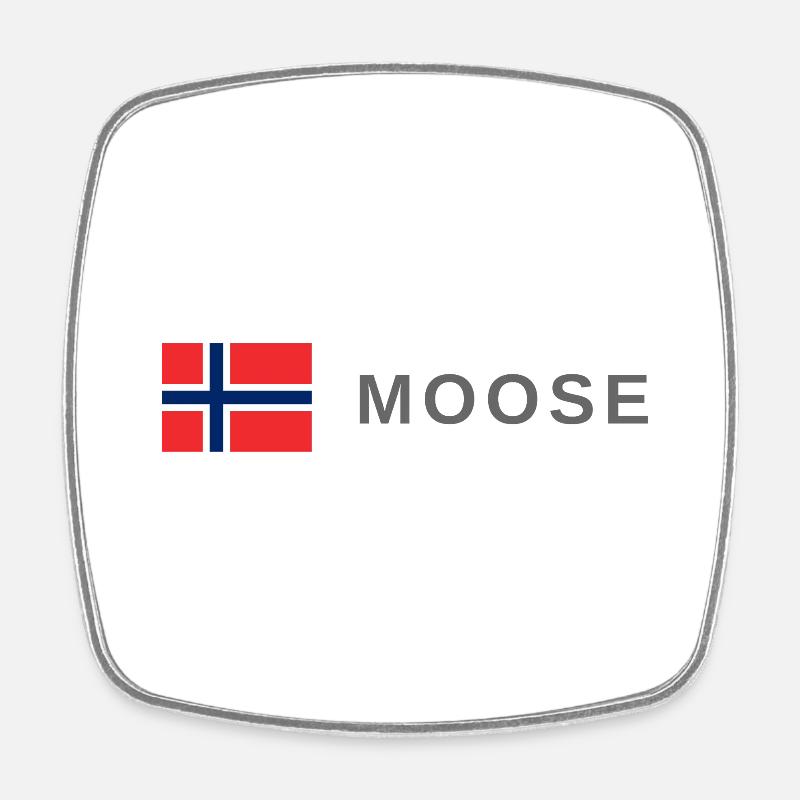Moose Norway - Square fridge magnet - white