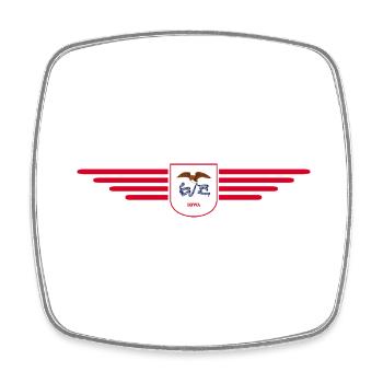 Iowa Fan T-Shirt – Your State! - Square fridge magnet - white - Front