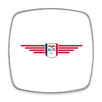 Iowa Fan T-Shirt – Your State! - Square fridge magnet - white - Front
