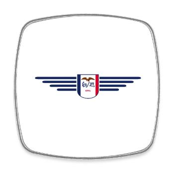 Iowa Fan T-Shirt – Your State! - Square fridge magnet - white - Front