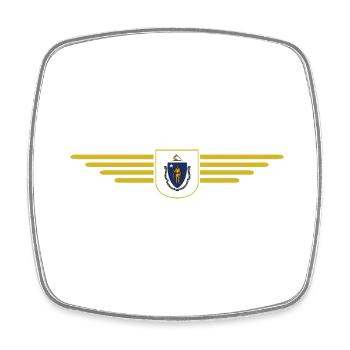 Massachusetts Fan T-Shirt – Stylish & Unique - Square fridge magnet - white - Front