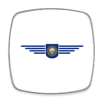 New Hampshire Fan T-Shirt – Must-have! - Viereckiger Kühlschrankmagnet - Weiß - Vorne