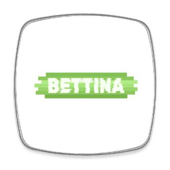 Geschenk für Bettina - Viereckiger Kühlschrankmagnet - Weiß - Vorne
