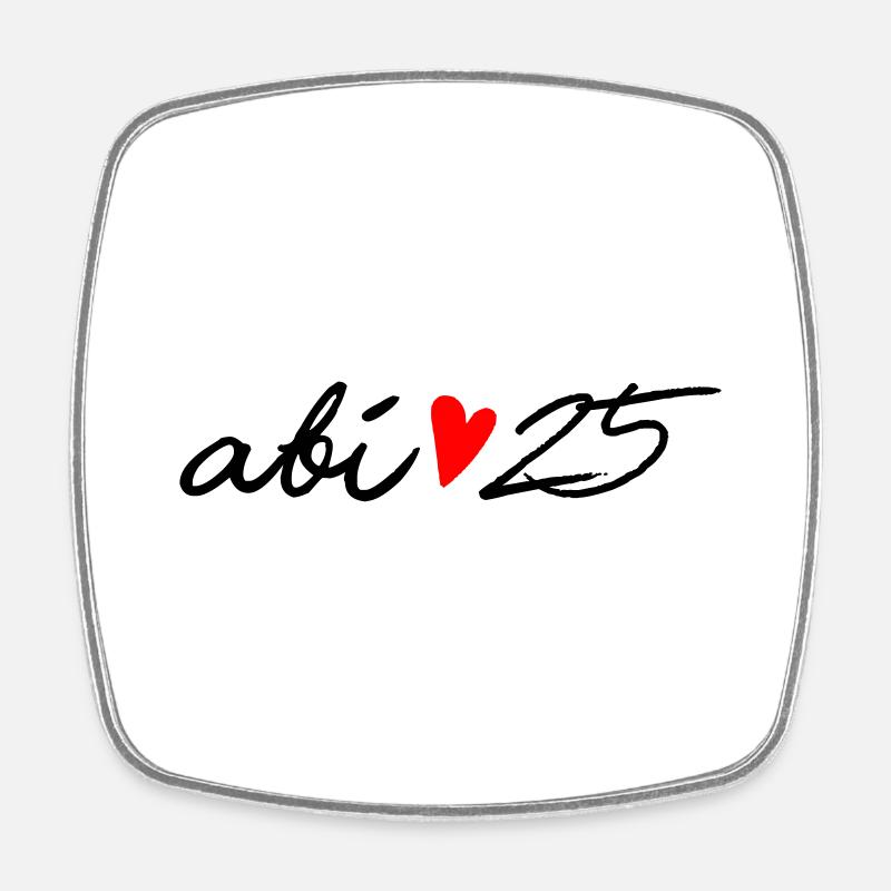 Abi 25 - Square fridge magnet - white