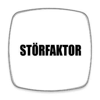 STÖRFAKTOR - Viereckiger Kühlschrankmagnet - Weiß - Vorne
