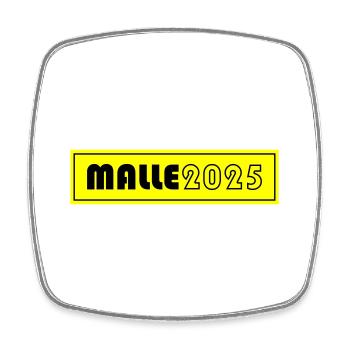 Malle 2025 - Viereckiger Kühlschrankmagnet - Weiß - Vorne