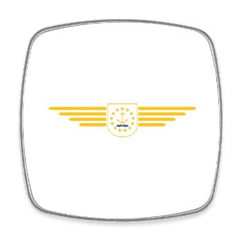 Rhode Island Fan T-Shirt – Stylisch & Einzigartig - Viereckiger Kühlschrankmagnet - Weiß - Vorne