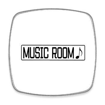 salle de musique - Magnet carré - blanc - Devant