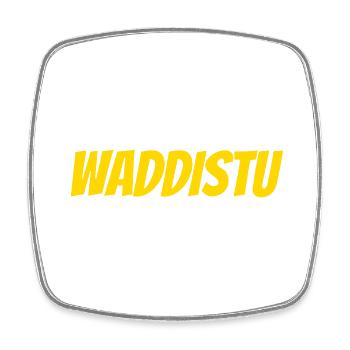 WADDISTU?! – Antwerpen Ongelofshirt - Viereckiger Kühlschrankmagnet - Weiß - Vorne