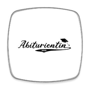 Abiturientin 2025 - Viereckiger Kühlschrankmagnet - Weiß - Vorne