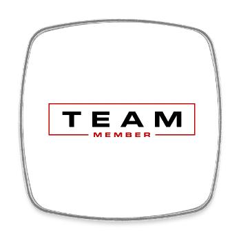 Team Member - Square fridge magnet - white - Front