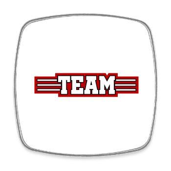 Team Line - Square fridge magnet - white - Front