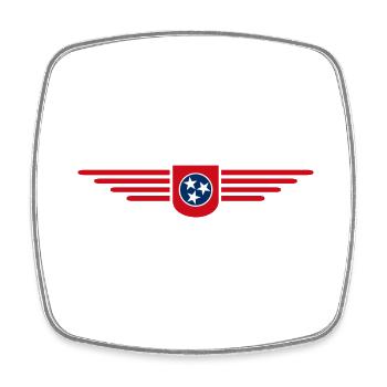 Tennessee Fan T-Shirt – Musik & Heimatliebe - Viereckiger Kühlschrankmagnet - Weiß - Vorne