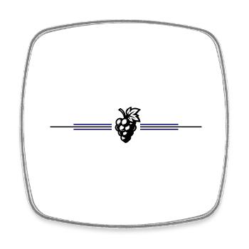 Grapes Symbol - Square fridge magnet - white - Front