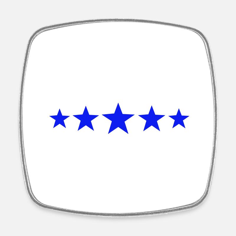 Stars - Square fridge magnet - white